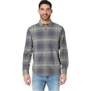 PRANA Men Broderick Print Woven Shirt XL plaid cool comfortable long sleeve